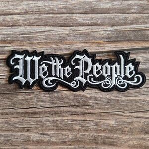 We The People American Patriot USA Freedom Old English Iron on Patch